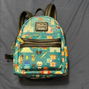 Loungefly Teal Disney Character Mini Backpack